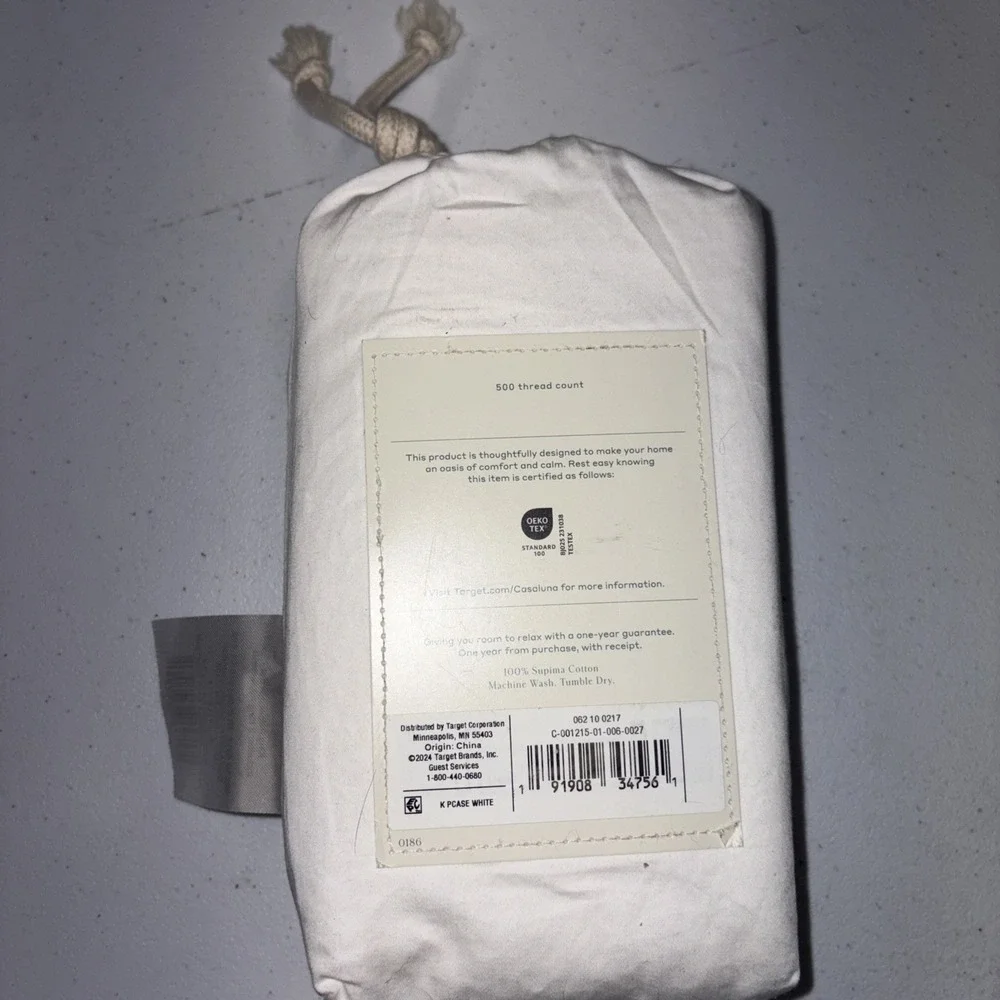 Casaluna Supima Sateen Pillowcase Set (2) King 20 x 40